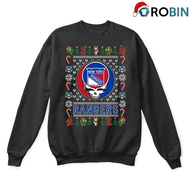 New York Rangers X Grateful Dead Ugly Christmas Sweatshirt