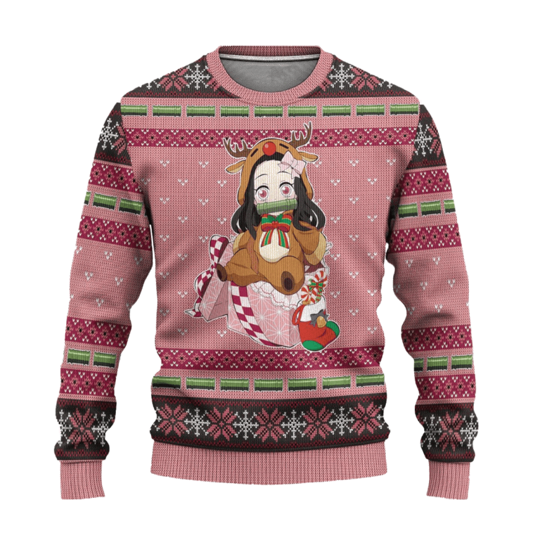 Nezuko Demon Slayer Anime Ugly Christmas Sweater Xmas Gift