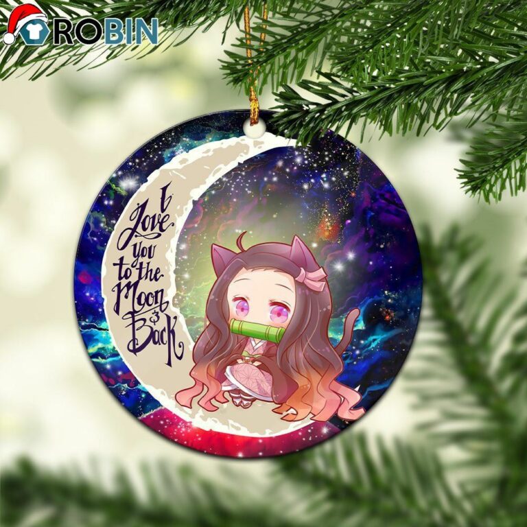 Nezuko Demon Slayer Love You To The Moon Galaxy Ornament – Christmas Decorations
