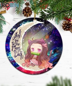 Nezuko Demon Slayer Love You To The Moon Galaxy Ornament – Christmas Decorations Nezuko Demon Slayer Love You To The Moon Galaxy Ornament – Christmas Decorations