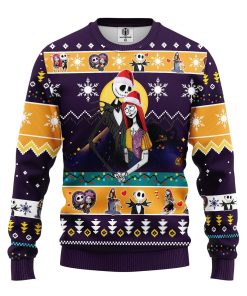 nightmare before christmas jack skellington sally ugly christmas sweater 1 nfa6fq