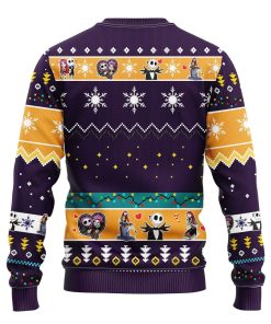 Nightmare Before Christmas Jack Skellington Sally Ugly Christmas Sweater