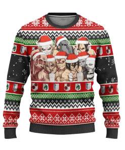 nine titans attack on titan anime ugly christmas sweatshirt xmas gift 1 ZWW8x