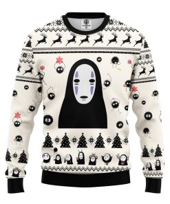 no face white ugly christmas sweatshirt 1 eU3zG