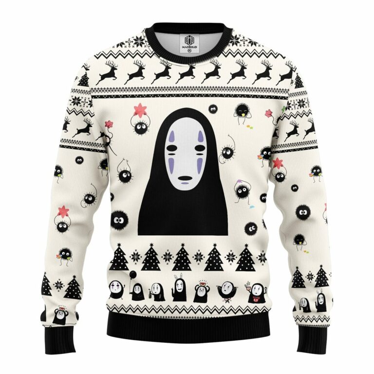 No Face White Ugly Christmas Sweatshirt
