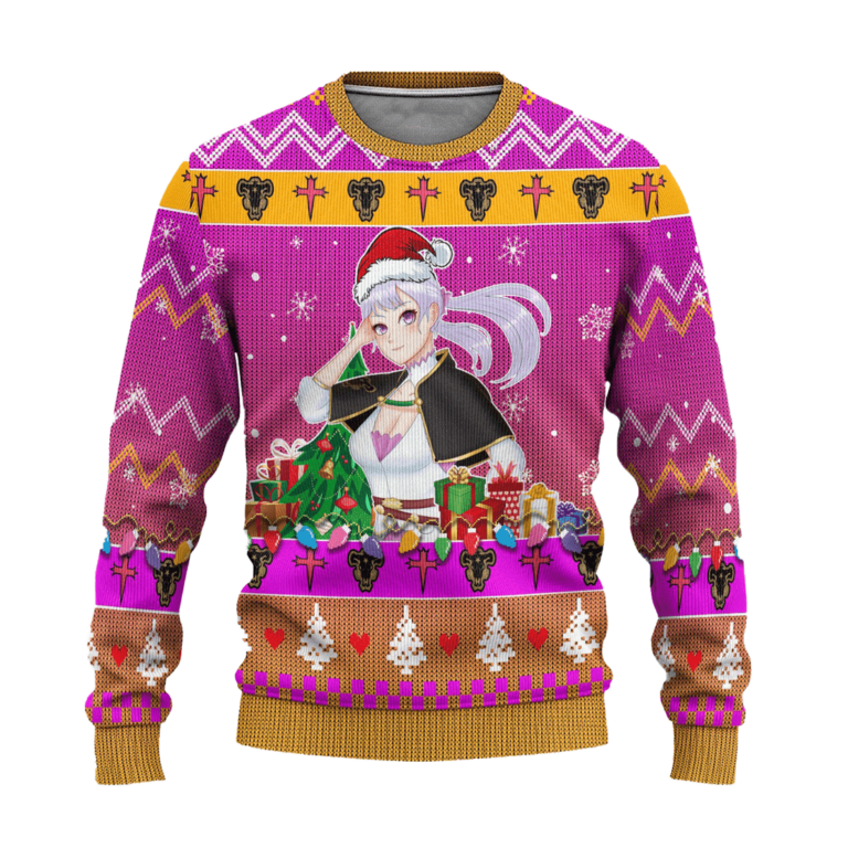 Noelle Silva Anime Ugly Christmas Sweatshirt Black Clover Xmas Gift