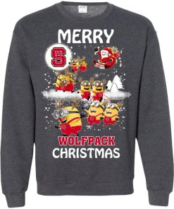North Carolina State Wolfpack Minion Ugly Christmas Sweatshirt