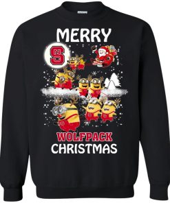 north carolina state wolfpack minion ugly christmas sweatshirt 4 6cXqZ