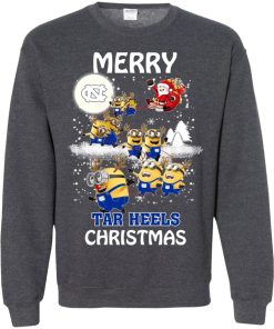 north carolina tar heels minion ugly christmas sweater 3 9EogZ