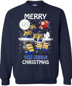 north carolina tar heels minion ugly christmas sweater 4 cctm8