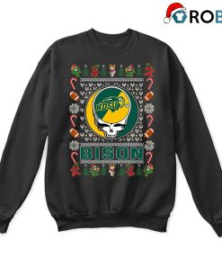 North Dakota State Bison X Grateful Dead Christmas Ugly Sweatshirt