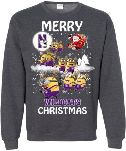 northwestern wildcats minion ugly christmas sweater 1 DOwJy