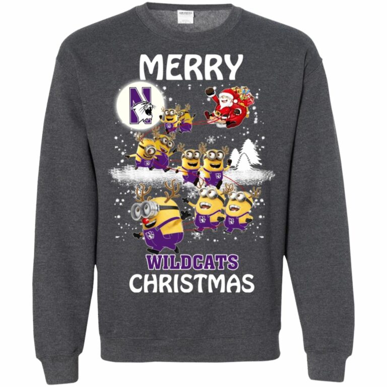 Northwestern Wildcats Minion Ugly Christmas Sweater