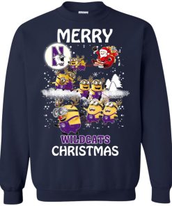 Northwestern Wildcats Minion Ugly Christmas Sweater