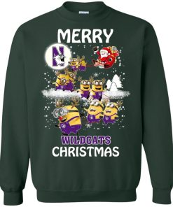 northwestern wildcats minion ugly christmas sweater 4 oNbls