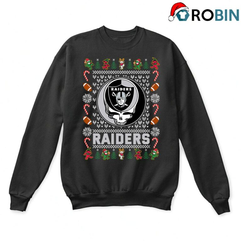 Oakland Raiders X Grateful Dead Christmas Ugly Sweatshirt
