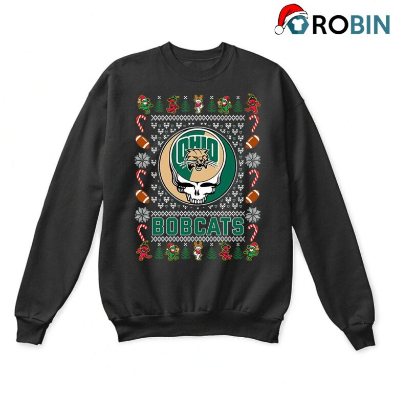 Ohio Bobcats X Grateful Dead Christmas Ugly Sweatshirt