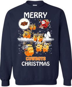 Okalahoma State Cowboys Minion Ugly Christmas Sweater Okalahoma State Cowboys Minion Ugly Christmas Sweater