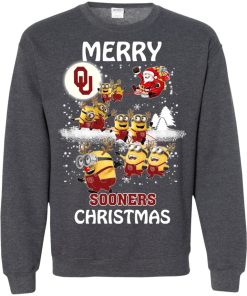 oklahoma sooners minion ugly christmas sweater 3 L0NA8