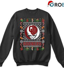 Oklahoma Sooners X Grateful Dead Ugly Christmas Sweatshirt