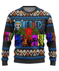 one piece anime ugly christmas sweater charaters xmas gift 1 MVd1Q