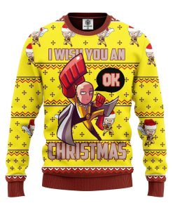 one punch man 3d ugly christmas sweater 1 9SZFd