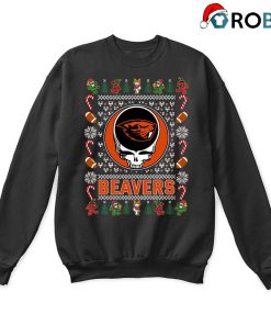 Oregon State Beavers X Grateful Dead Christmas Ugly Sweatshirt