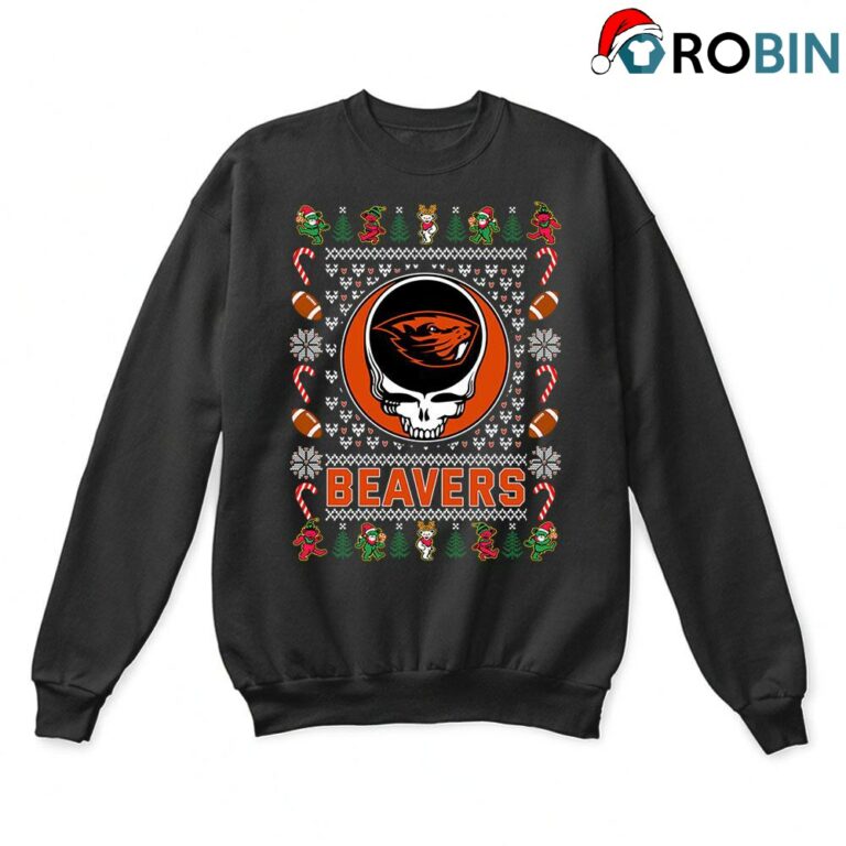 Oregon State Beavers X Grateful Dead Christmas Ugly Sweatshirt
