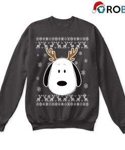 Peanuts Wish You A Merry Christmas Reindeer Snoopy Ugly Sweatshirt