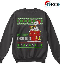 Peanuts Wish You A Merry Christmas Woodstock And Snoopy Ugly Sweatshirt
