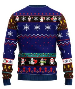 Penguins Cute Noel Mc Ugly Christmas Blue