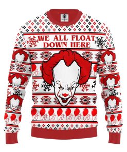 pennywise horror ugly christmas sweatshirt 1 b2u9z