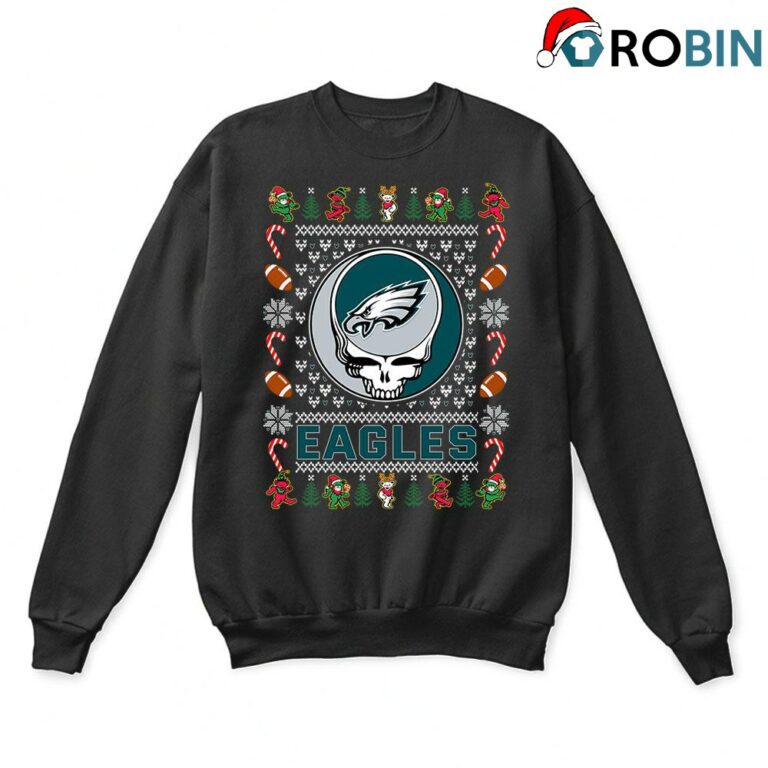 Philadelphia Eagles X Grateful Dead Ugly Christmas Sweatshirt