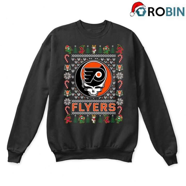 Philadelphia Flyers X Grateful Dead Christmas Ugly Sweatshirt