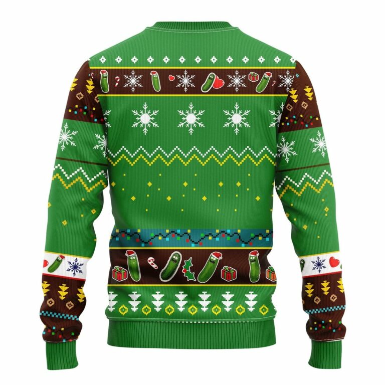 Pickle Rick Rick And Morty Ugly Christmas Sweatshirt Green ...