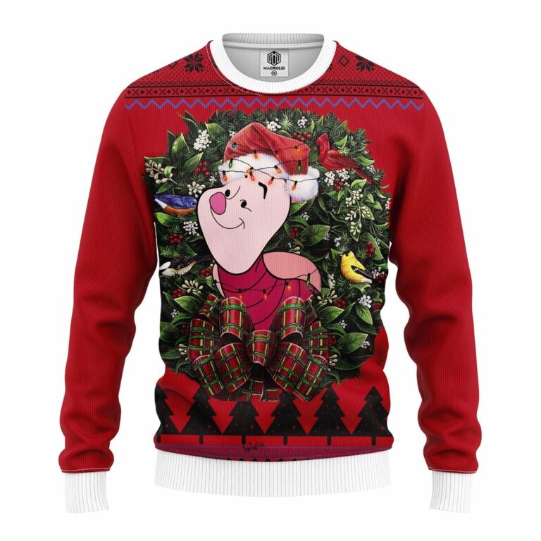 Piglet Winnie The Pooh Noel Mc Ugly Christmas Sweater