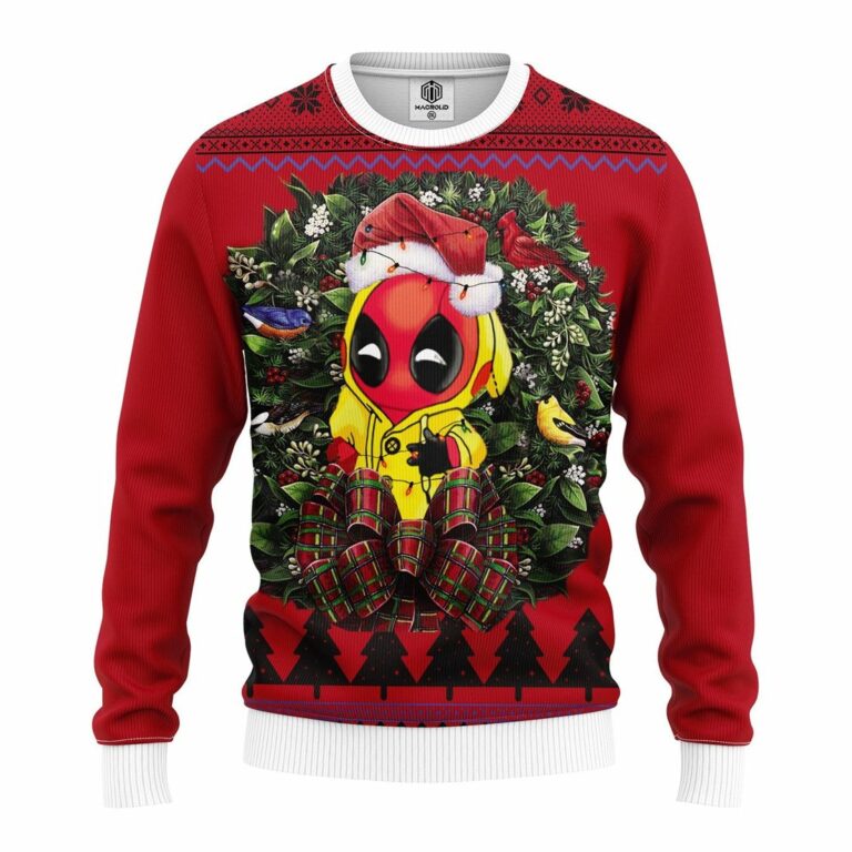Pika Deadpool Noel Mc Ugly Christmas Sweater