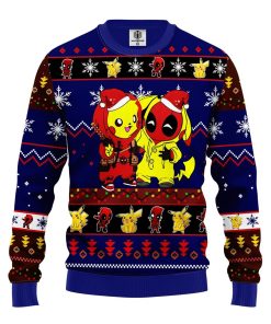 pikachu deadpool christmas sweater blue 1 nvNaG