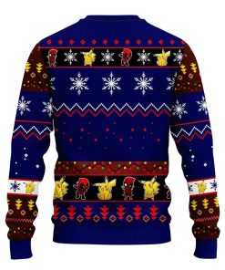 Pikachu Deadpool Christmas Sweater Blue