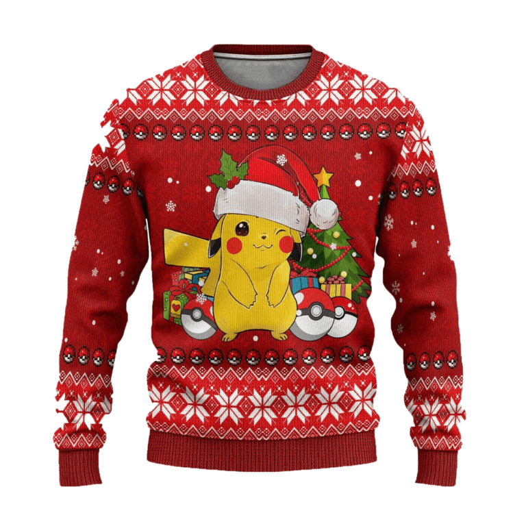 Pikachu Pokemon Anime Ugly Christmas Sweatshirt