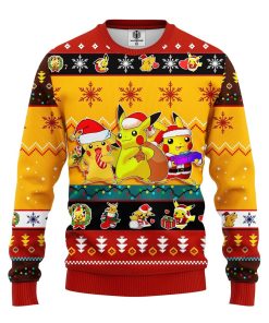 pikachu pokemon ugly christmas sweater yellow 2 1 AeUU3