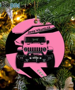 pink jeep circle ornament christmas decorations 1 loyerb