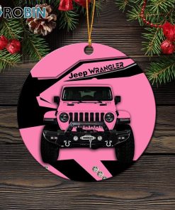 Pink Jeep Circle Ornament – Christmas Decorations Pink Jeep Circle Ornament – Christmas Decorations