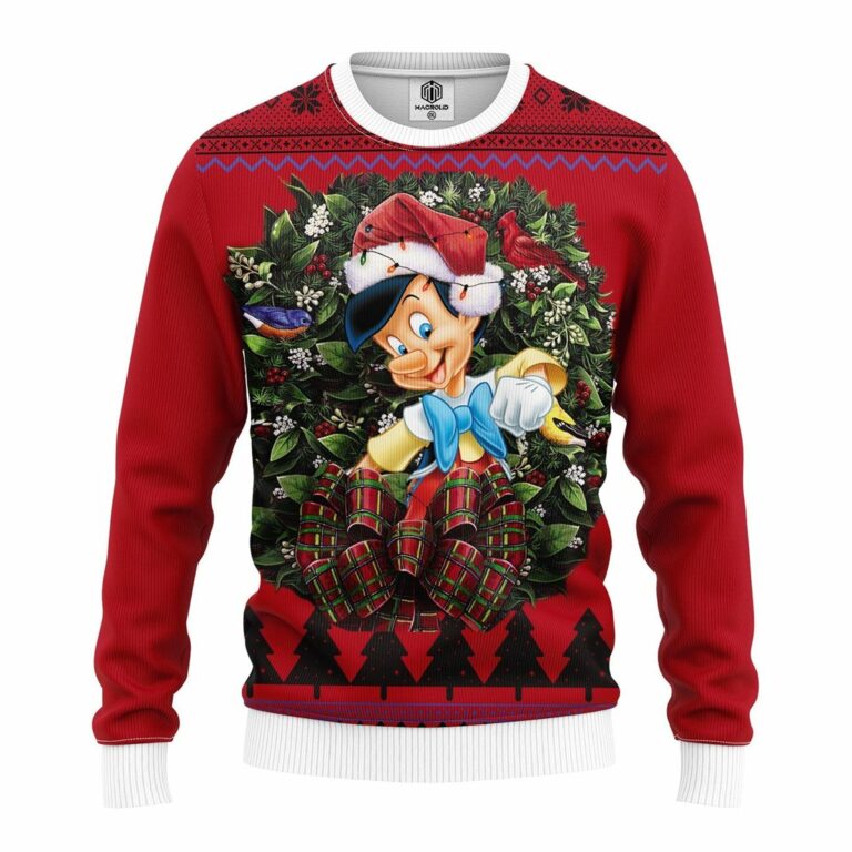 Pinochio Noel Mc Ugly Christmas Sweater