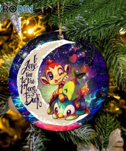 Piplup Turtwig And Chimchar Gen 4 Love You To The Moon Galaxy Circle Ornament – Christmas Decorations Piplup Turtwig And Chimchar Gen 4 Love You To The Moon Galaxy Circle Ornament – Christmas Decorations