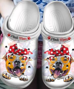 Pitbull Mom Crocs Classic Clogs Shoes Mother’s Gift