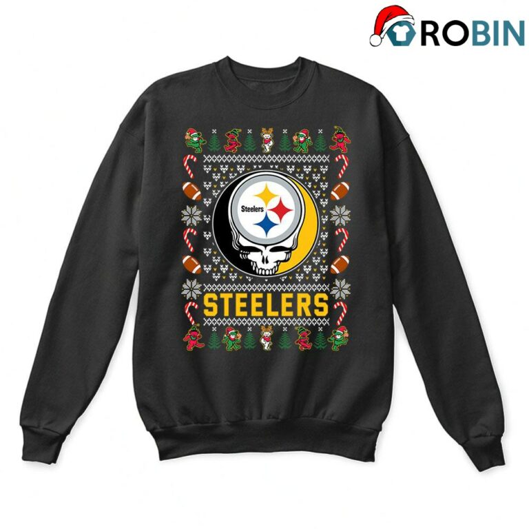 Pittsburgh Steelers X Grateful Dead Christmas Ugly Sweatshirt