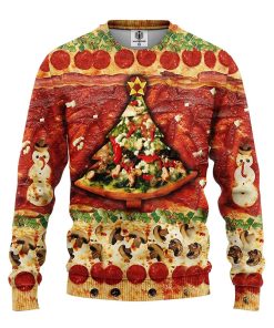 pizza 3d ugly christmas sweatshirt 1 3pR0l