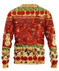 Pizza 3D Ugly Christmas Sweatshirt