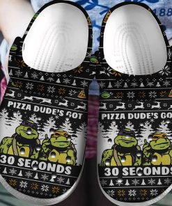 Pizza Dude’s Got 30 Seconds Ninja Turtle Classic Clog, Unisex Crocs Shoes